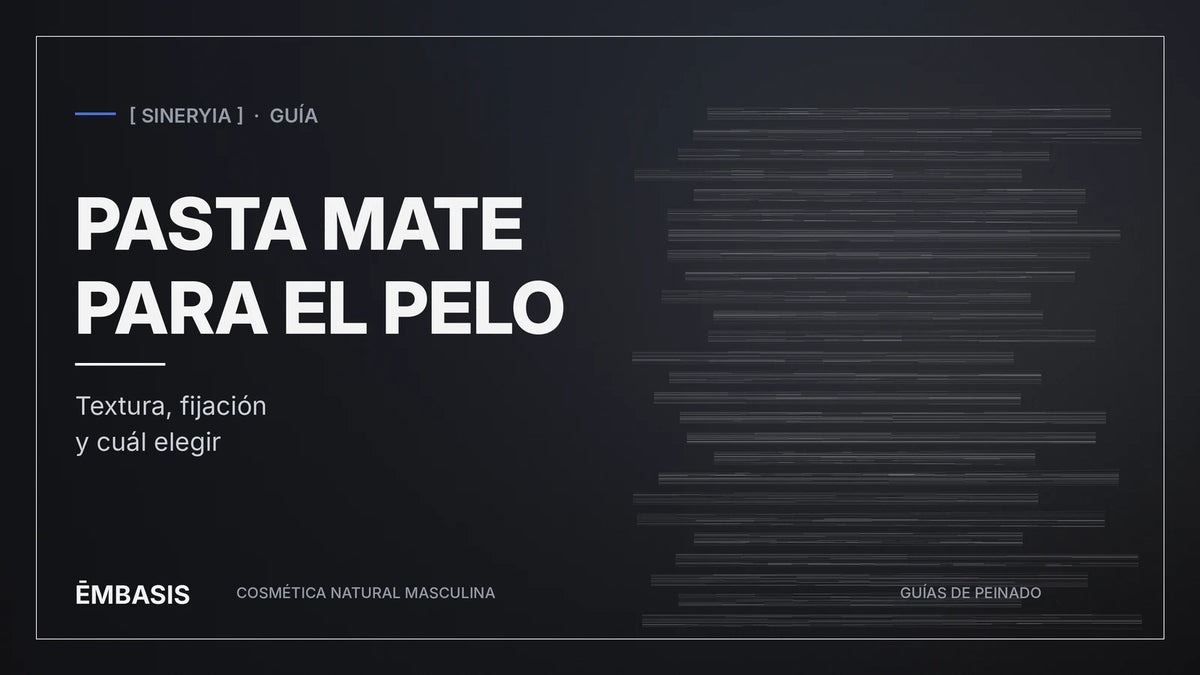 Portada de la guía de pasta mate para el pelo de hombre de EMBASIS