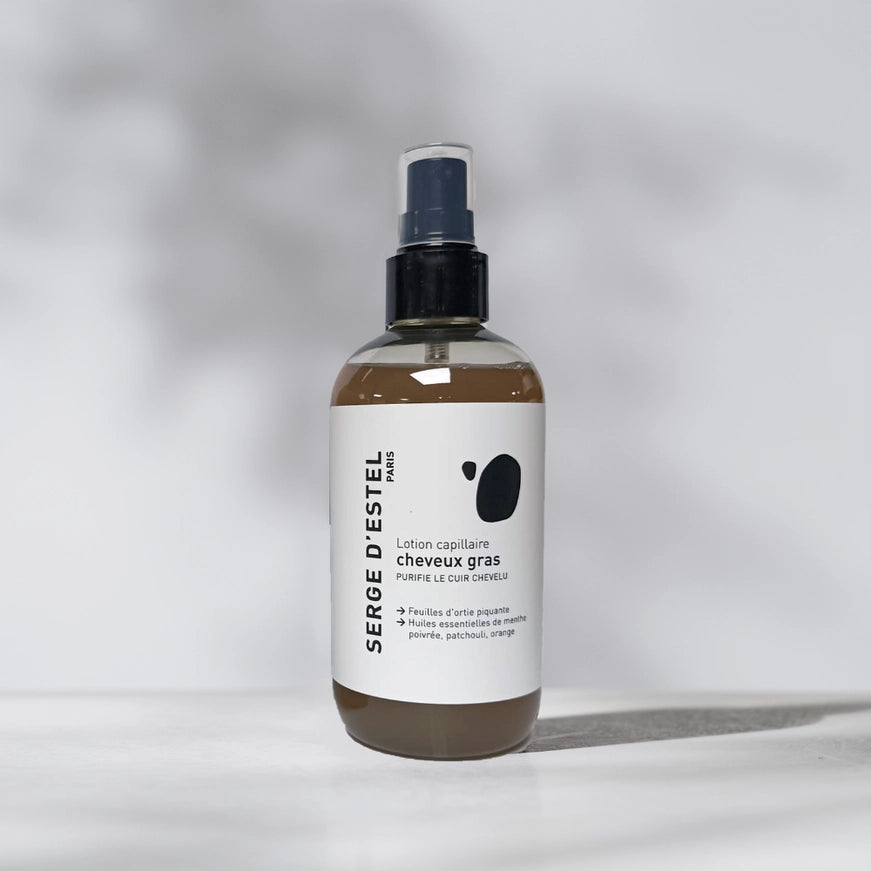 SERGE D'ESTEL loción para cabello graso: botella con spray