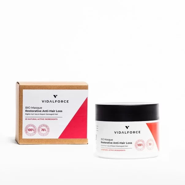 VIDALFORCE mascarilla bio reestructurante: caja y tarro