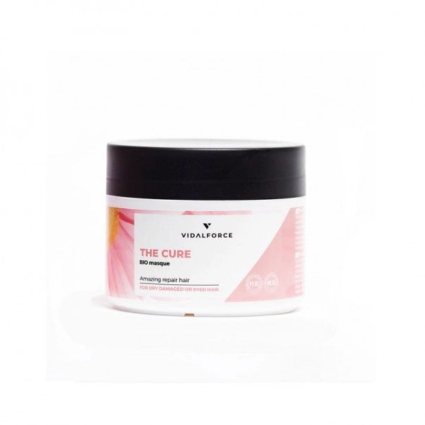 VIDALFORCE THE CURE mascarilla para pelo seco y dañado: tarro rosa