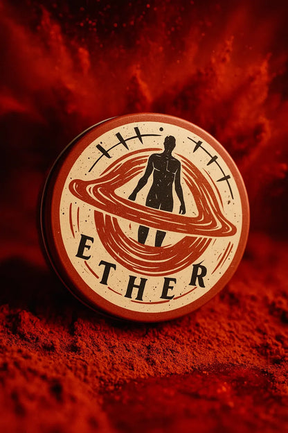 Bote de arcilla Ether de BY ELEMENTUM sobre polvo rojo