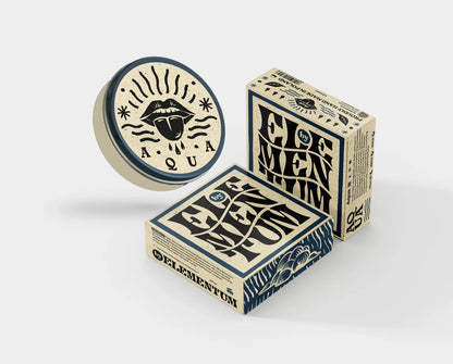 Caja y bote de pomada al agua Aqua Firm Hold Cream Pomade de BY ELEMENTUM