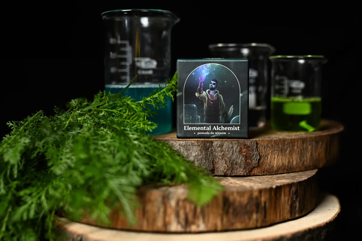 Caja de Elemental Alchemist con probetas y helecho, BY ELEMENTUM x Slickhaven