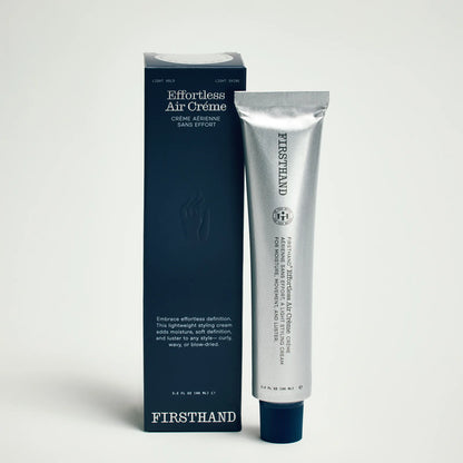 Caja y tubo de FIRSTHAND Effortless Air Crème, crema para el pelo de hombre