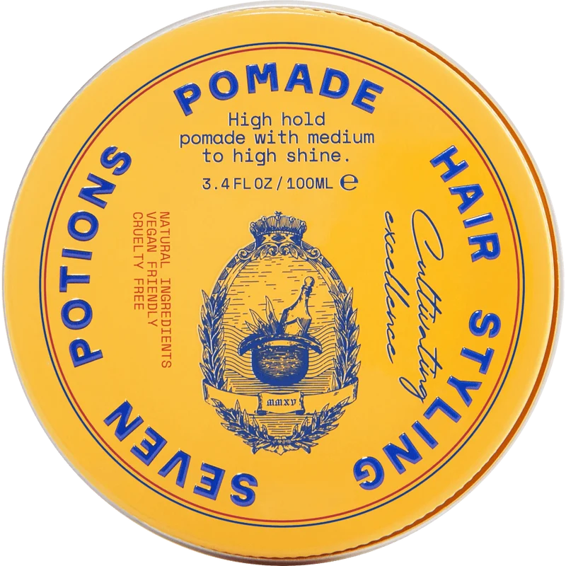 SEVEN POTIONS pomada Pomade Hair Styling: tapa amarilla del tarro